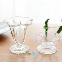 Plum Blossom Cup High Foot Cup Clay DIY Clay Fruit Cup Ice Cream San Dei Cup Transparent Dododo Grocery Bungalow