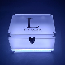 Led bar night creative luminous cocktail box VIP bartender wine rack aluminum bottle wine glass luminous box box