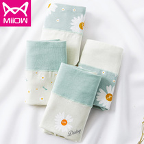 Cat person graphene antibacterial lady underpants female traceless pure cotton high waist collecting belly breathable full cotton crotch waist thin