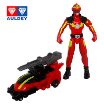 Audi Double Diamond Giant Battle Team 3 Super Rescue Team Robot Deformation Toy Red Wei Mobile Set Blue Spin