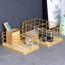Desktop storage box office desk simple storage basket debris sorting rack cosmetics home storage artifact
