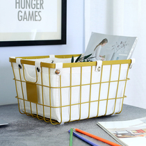 Desktop storage basket basket Nordic ins iron storage basket snacks sundries facial mask cosmetics storage basket