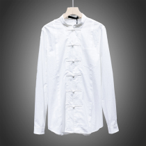 Mens West Lake Pavilion (JP) Autumn dress Chinese style element casual buckle cotton shirt JP611
