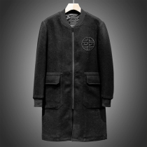 Mens West Lake Pavilion (JP) winter clothing loose meat covering Gallery-shaped wool coat jacket JP892