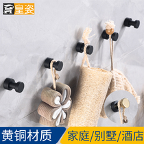 All copper black gold clothes hook non-punching door entrance entrance Entrance Light luxury wind toilet toilet toilet clothes clothes and hats adhesive hook