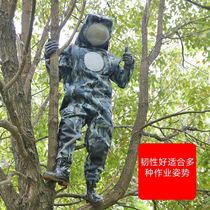 Horse bee suit full set of breathable special protective clothing one-piece thick anti-bee clothing catching Tiger Head Bee catching wasp clothing three fans