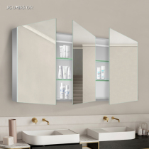 Jinggu modern simple space aluminum bathroom mirror cabinet bathroom mirror storage integrated Cabinet sink mirror box wall hanging