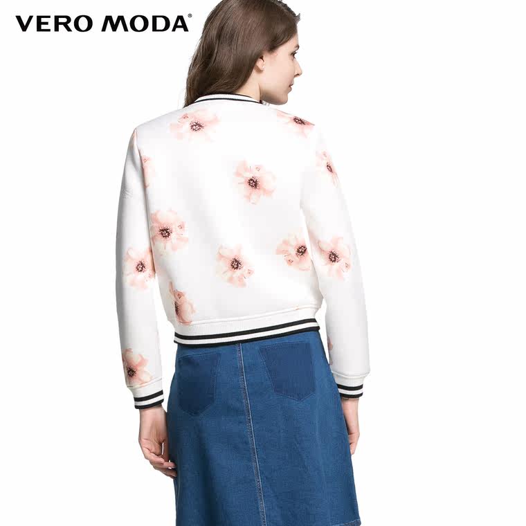 Vero Moda 太空棉花卉棒球短外套|315333001