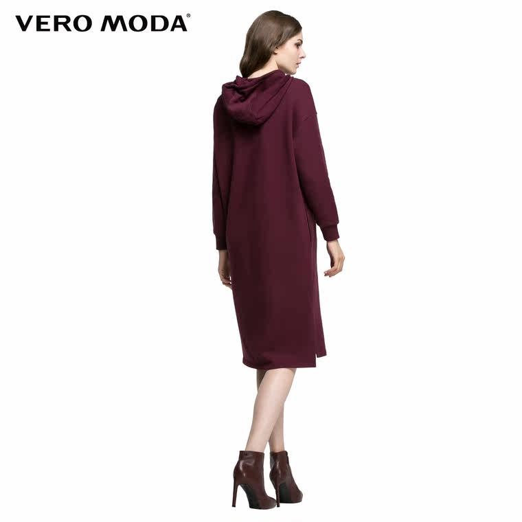 【用券减40元】Vero Moda纯棉休闲风帽衫纯棉连衣裙|315360001