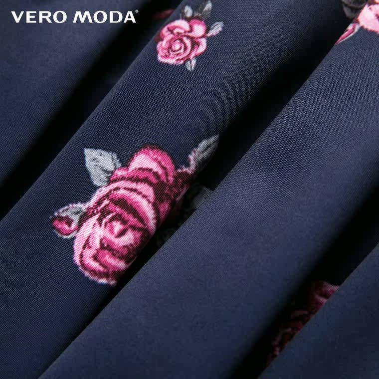 Vero Moda花卉图案七分袖A字连衣裙|315361003