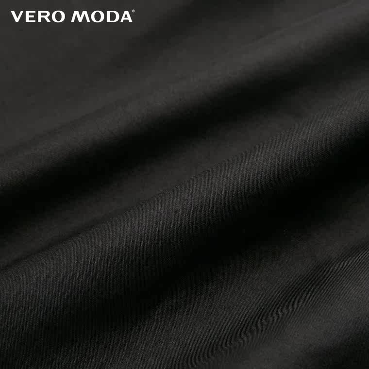 【用券减40元】Vero Moda撞色拼接高腰七分袖A字连衣裙|31547C003