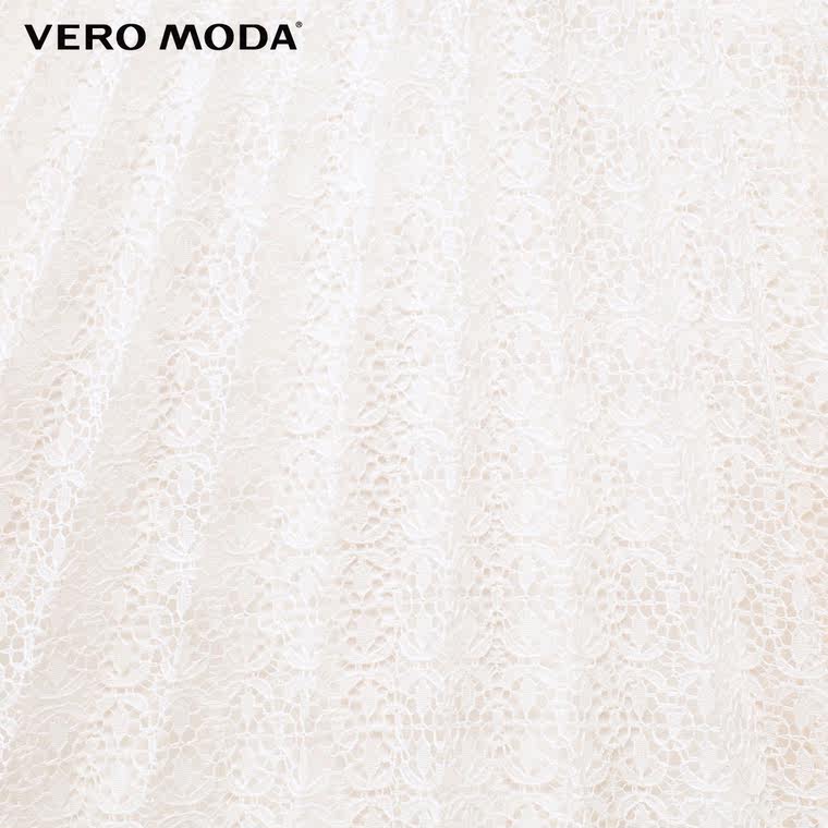 5折Vero Moda甜美蕾丝彼得潘领百褶连衣裙|31527A072