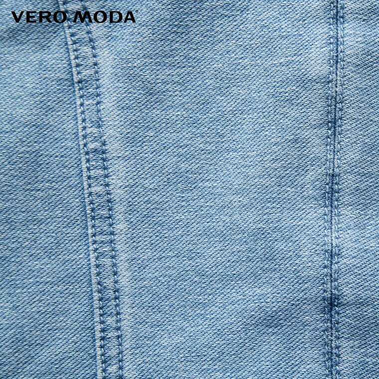 Vero Moda弹力针织铆钉装饰开襟牛仔夹克|315357001