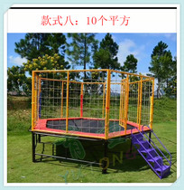 Toddler Trampoline Kindergarten Jumping Bed Amusement Facilities Square Spring Bed Amusement Equipment Kids Toys Naughty Fort