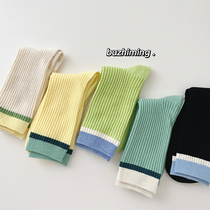 Unknown socks coloured fine striped stockings and Han edition of Xiaoqing Xiaoqing and Autumn Roll Stack stockings