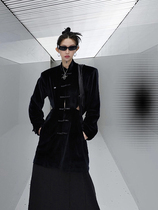 American FUZZYKON original design determined Dark Walker Chinese buckle gold velvet jacket