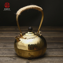 Ruorong tea art copper pot Kettle Tea making copper pot Old copper pot handle Tea art copper pot Handmade pure copper cooking teapot