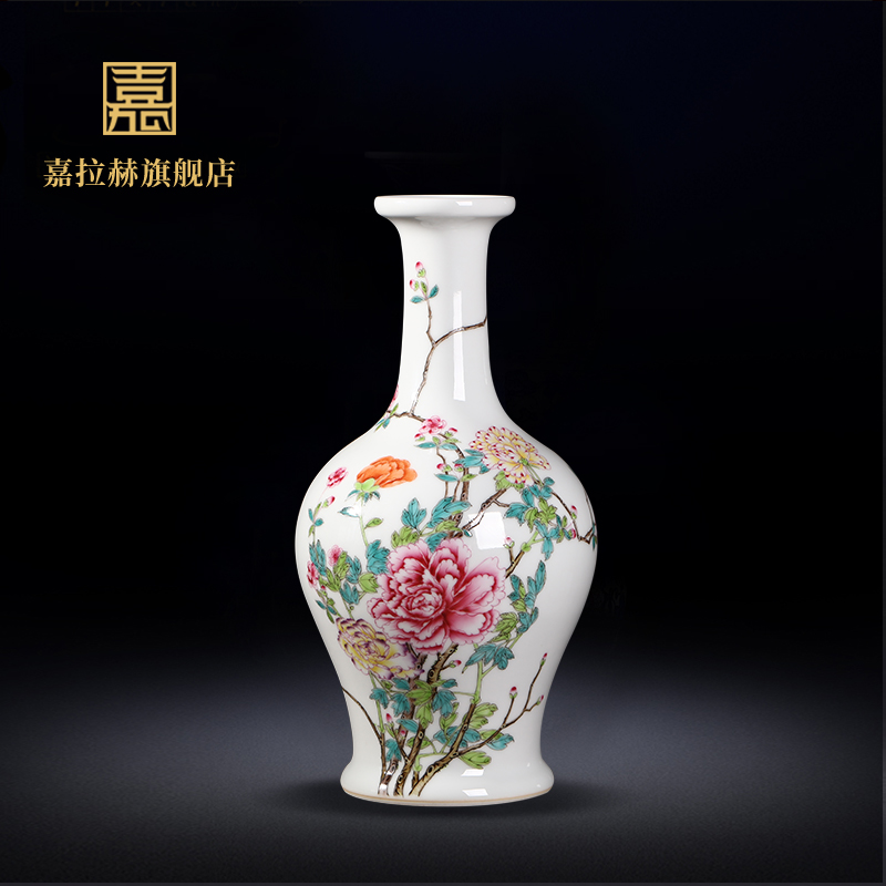 Jia lage archaize of jingdezhen ceramics powder enamel peony vases, home furnishing articles ceramic home sitting room adornment