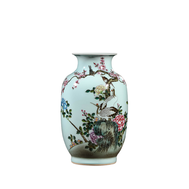 Jia lage jingdezhen manual archaize ceramic famille rose porcelain flower vase home sitting room porch decoration furnishing articles