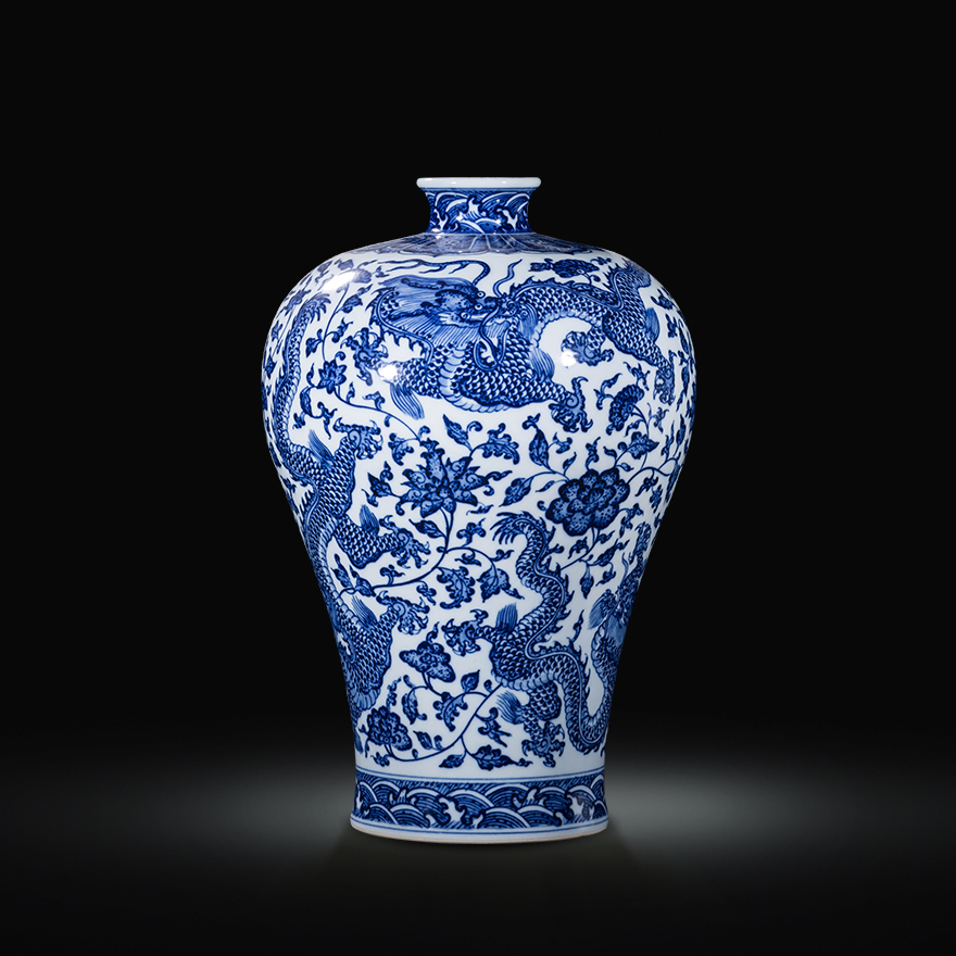 Jingdezhen checking antique ceramics restoring ancient ways is blue and white porcelain dragon mei bottles of rich ancient frame furnishing articles home sitting room porch