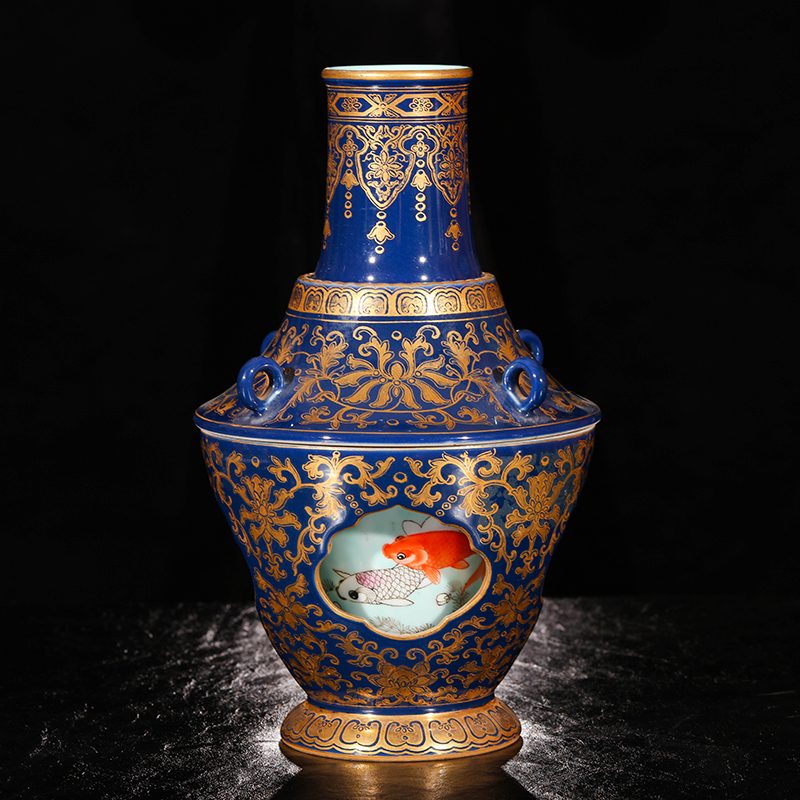 Yang Shiqi the qing qianlong palace ceramics and the name and the sky turn heart bottle