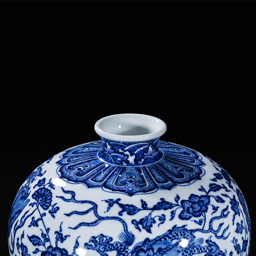 Jingdezhen checking antique ceramics restoring ancient ways is blue and white porcelain dragon mei bottles of rich ancient frame furnishing articles home sitting room porch