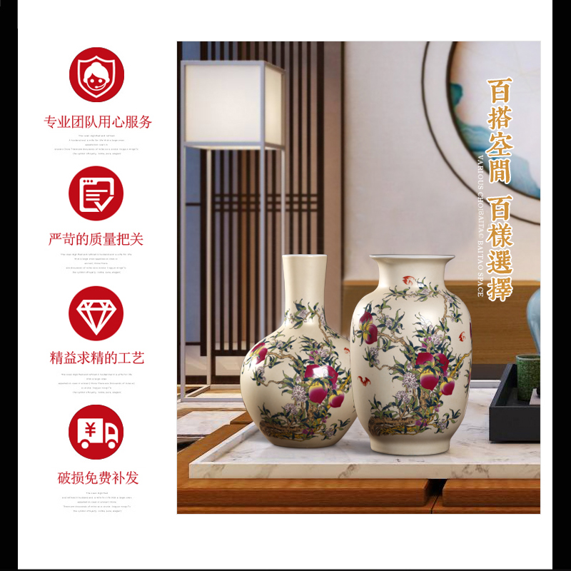 Jingdezhen ceramic vases, new Chinese style furniture decorative ceramic figure the magpies name plum bottle gift furnishing articles furnishing articles live