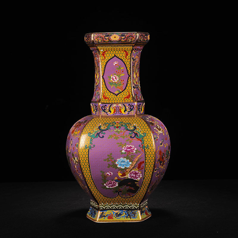 Jingdezhen ceramics imitation antique vase enamel powder enamel craft porcelain decorative furnishing articles