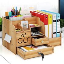 Office desktop file storage box Desk storage shelf Finishing multi-layer student supplies Book erection artifact