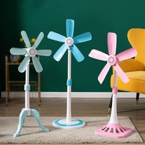 Telescopic netless soft leaf electric fan silent home student dormitory vertical desktop small five-leaf floor fan