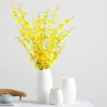 Nordic vase starry white household ceramic small flower vase dried flower vase European simple living room flower arrangement ornaments