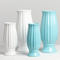 European-style Modern minimalist Nordic American ceramic bedroom living room decoration flower arrangement vase creative white blue