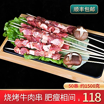 帝牛牛肉串50串BBQ1550g[15元优惠券]-寻折猪