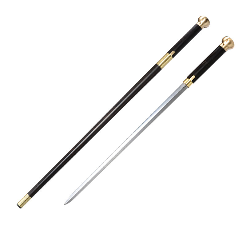 pure manual pattern steel stick guile longquan sword cane sword self-defense weapon long sword is not edged usually