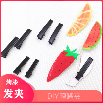 Heat shrinkable accessories selling cute artifact DIY jewelry hairclip accessories paint black hairclip duckbill clip