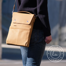 LeWhisper urban commuter series advanced first layer cowhide carry business shoulder crossbody computer storage bag