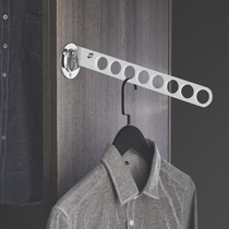 Cloakroom hardware accessories clothes cabinet balcony folding side clothes bar hanger belt wall rack
