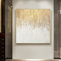 Light luxury pure hand-painted entrance wall abstract living room decorative painting simple wind porch wall cabinet mural aisle hand-hung painting