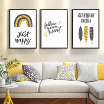 Living room decoration painting sofa background wall painting Nordic abstract modern simple hanging painting restaurant wall decoration mural