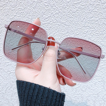 Sunglasses 2022 new wave ladies big frame round face fashion gradient polarized sunglasses anti-UV big face slim