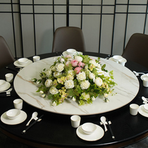 Table Flower Pendulum Flowers High-end Hotel Restaurant Large Round Table Turntable Middle Pendulum Pieces New Chinese Hotel Decoration Simulation Flowers