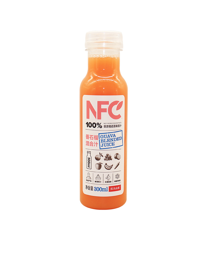 农夫山泉nfc果汁橙汁苹果香蕉芒果鲜果压榨300ml*24瓶整箱装新货