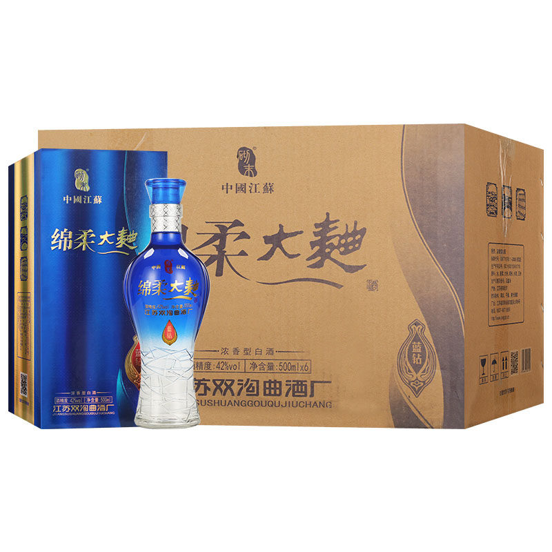 【双沟曲】绵柔大曲浓香型白酒500ml*6瓶