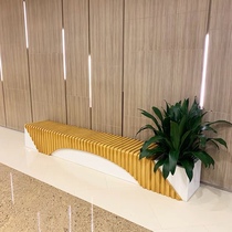 Xinyada FRP shopping mall Meichen multi-person seat creative ribs modeling chair public rest bench bench bench