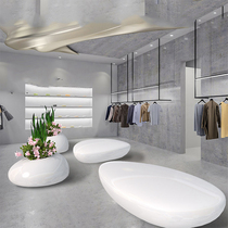 FRP shopping mall seat combination leisure chair garden landscape flower pot seat set water drop flowerpot seat