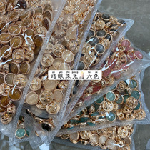 YOMOSTUDIO dark eye pearl light series metal button shirt wool cardiovert shirt cat eye decorative buckle