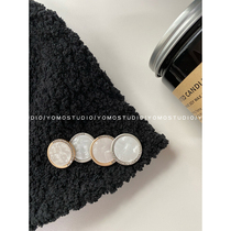 YOMOSTUDIO SMALL PERFUME BRIEF Wind Metal Button Drill Imitation Bessie Clothing Coat Woolen Female Coat Wind Clothing Buttons