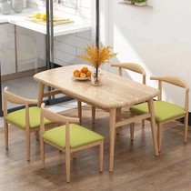 Table Small Household Type Home Modern Minima Dining Table And Chairs Casual Quick Restaurant Table And Chairs Combined Dining Table Rectangular Table