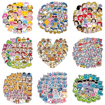 Day Ensemble Cute Cartoon Stationery Mobile Phone Water Glass Suitcase Creative Stickers Bag Handbill Decoration Stickler Stickler