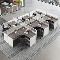 Screen Staff Desk Simple Modern 4 6-person Workstation Table and Chair Combination Financial Room Furniture Workspace